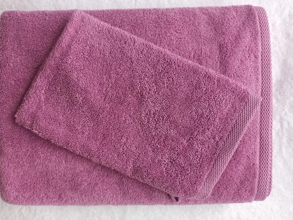 Serviette rose lilas