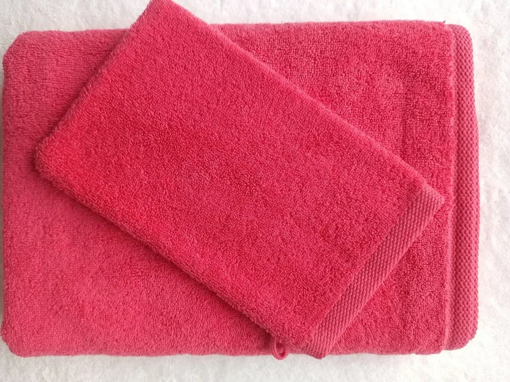 Serviette rose corail