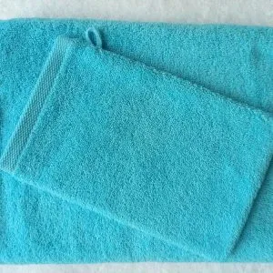 Gant de toilette turquoise