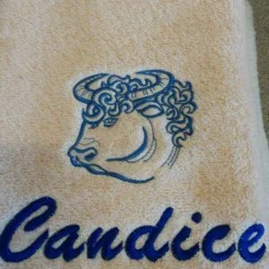 Broderie du nom de l'établissement